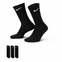 Nike Everyday Lightweight Training Crew Socks (3 Pairs) Black/White Мъжки чорапи