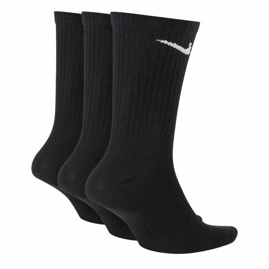 Nike Everyday Lightweight Training Crew Socks (3 Pairs) Black/White Мъжки чорапи