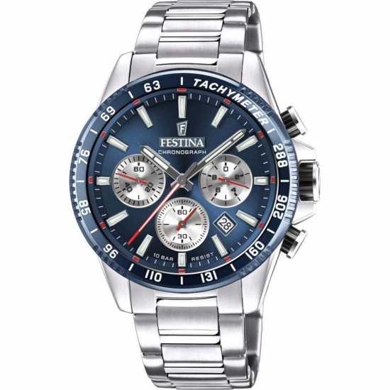 Festina Chronograph Blue Dial Watch  Бижутерия