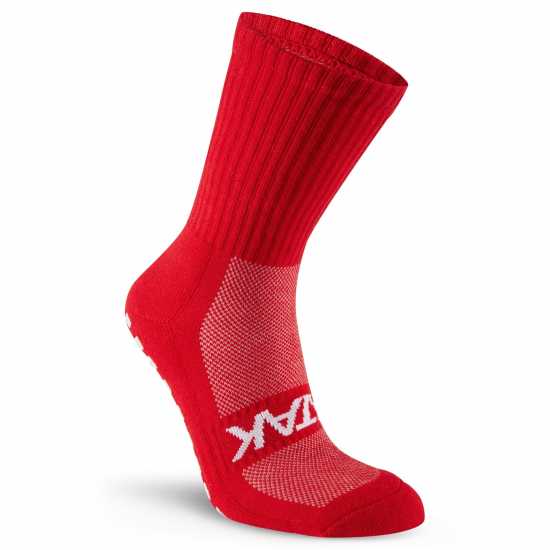 Atak Sports Grip Mid Leg Socks Senior Червено/Бяло Мъжки чорапи