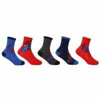 Character Crew Sock 5Pk Infant Человекът-паяк Детски чорапи