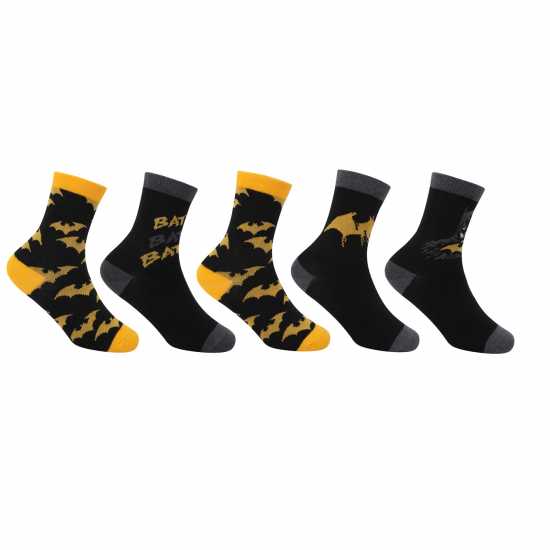 Character Crew Sock 5Pk Children Batman Детски чорапи