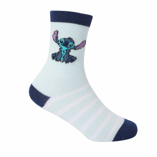 Character Crew Sock 5Pk Children Stitch Детски чорапи