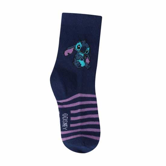 Character Crew Sock 5Pk Children Stitch Детски чорапи