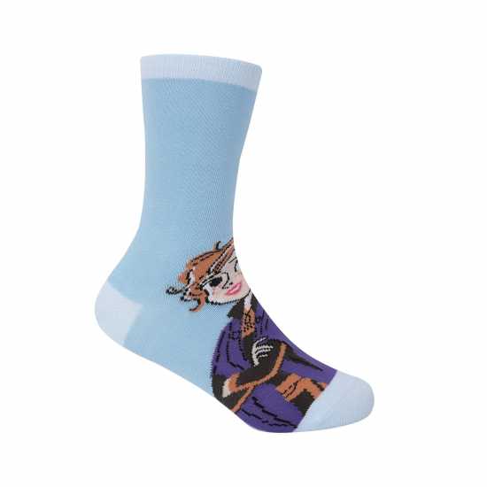 Character Crew Sock 5Pk Children Frozen Детски чорапи