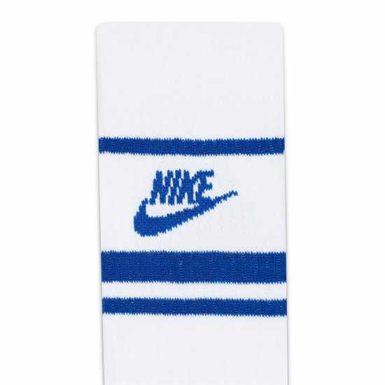 Nike Sportswear Dri-Fit Everyday Essential Crew Socks (3 Pairs) Бяло/Кралско Мъжки чорапи