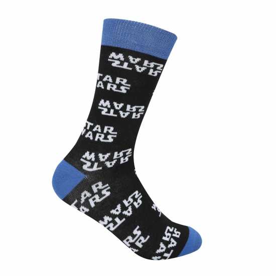 Мъжки Чорапи Character Star Wars 3 Pack Crew Socks Mens  