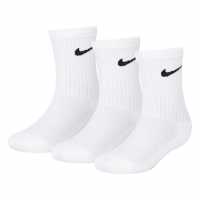 Nike Basic Crew 3Pk Sock Infants Бяло Детски чорапи