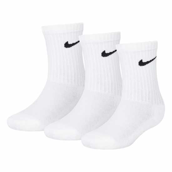 Nike Basic Crew 3Pk Sock Infants Бяло Детски чорапи