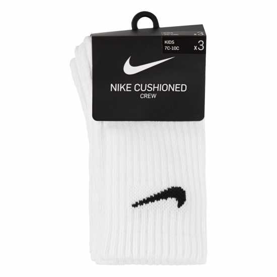 Nike Basic Crew 3Pk Sock Infants Бяло Детски чорапи