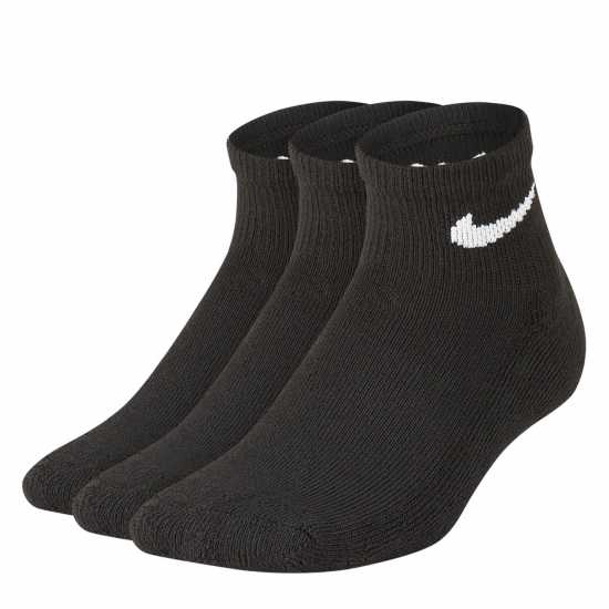 Nike Basic Ankle 3Pk Childs Black Детски чорапи