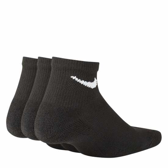 Nike Basic Ankle 3Pk Childs Black Детски чорапи