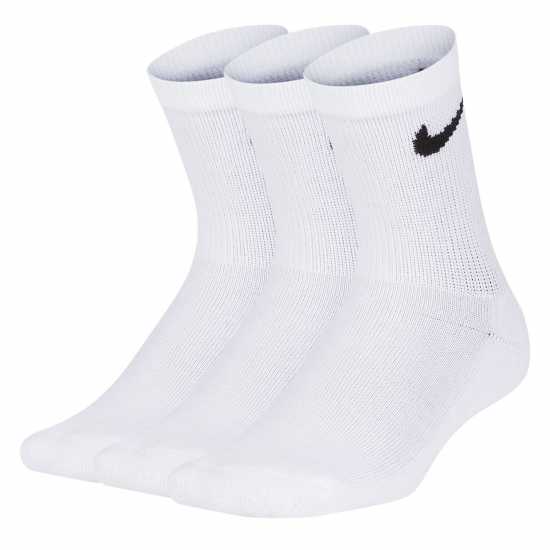 Nike Basic Crew 3Pk Childs Бяло Детски чорапи