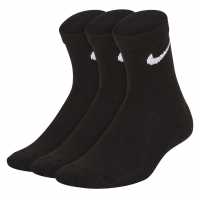Nike Basic Crew 3Pk Childs Black Детски чорапи