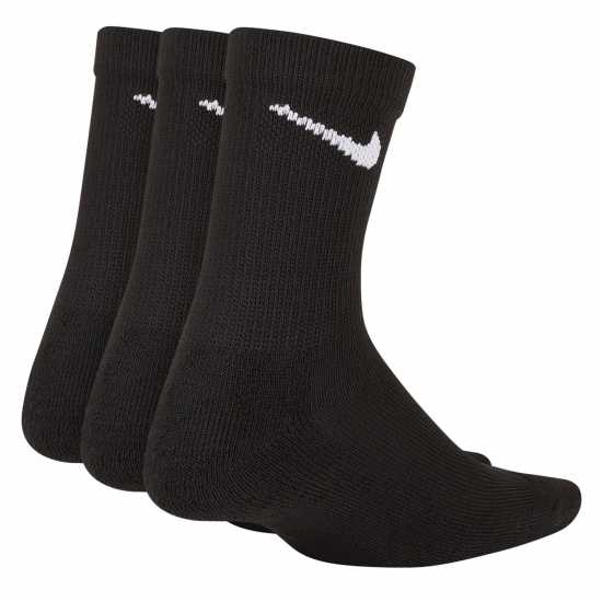 Nike Basic Crew 3Pk Childs Black Детски чорапи