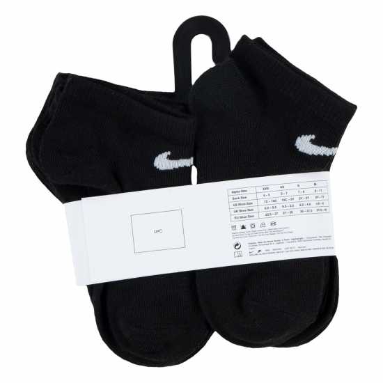 Nike Basic 6Pk Low Childs Черно Детски чорапи