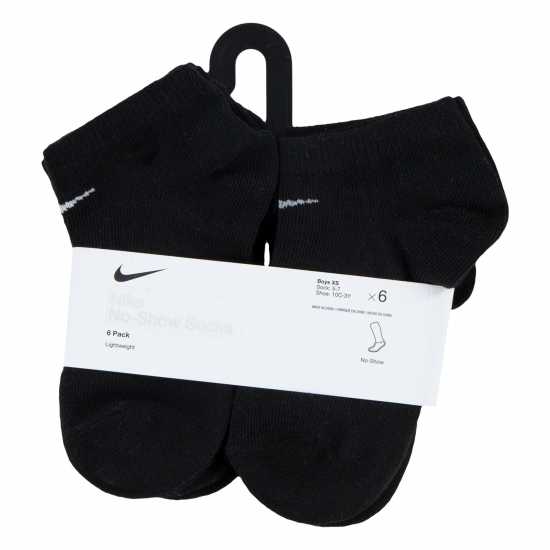 Nike Basic 6Pk Low Childs Черно Детски чорапи