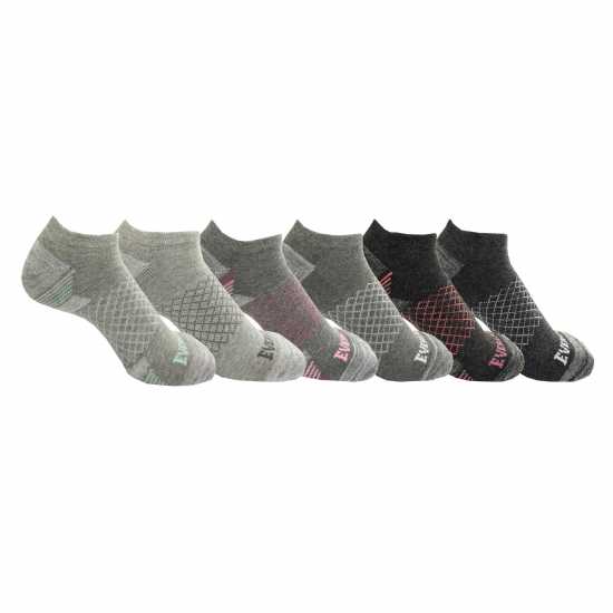 Everlast 6Pk Trainer Sock Ladies Сиво Дамски чорапи