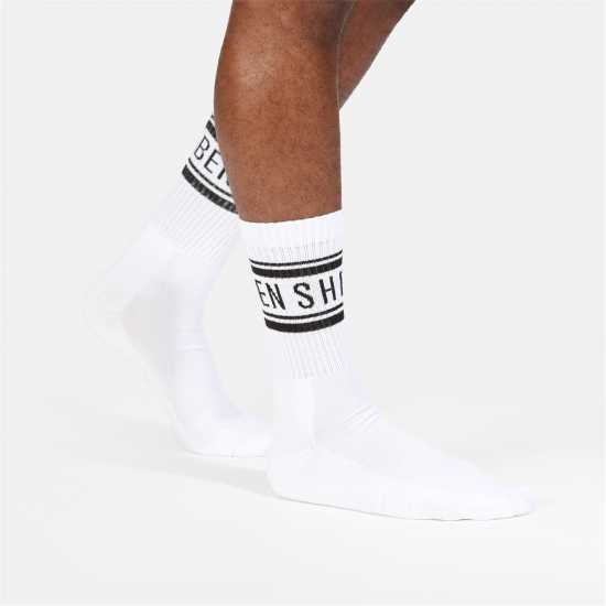 Ben Sherman Sherman 3 Pack Sport Socks Mens Бяло 