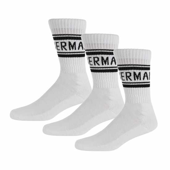 Ben Sherman Sherman 3 Pack Sport Socks Mens Бяло 