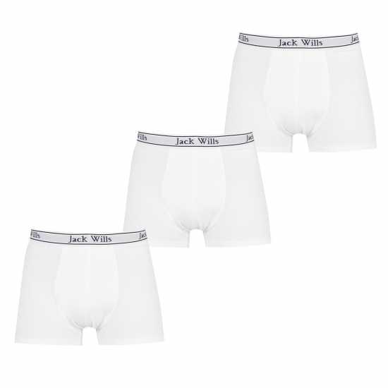 Jack Wills Multipack Boxers 3 Pack Бяло Мъжко облекло за едри хора