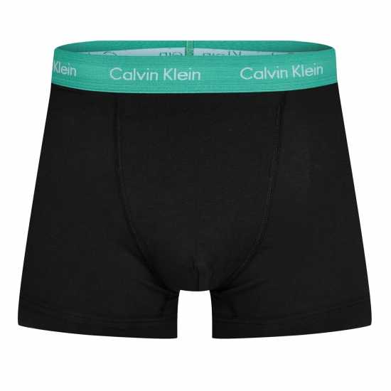 Calvin Klein Cotton Stretch Boxer Shorts Черно/Аква/ЗеленоGU4 Мъжко бельо