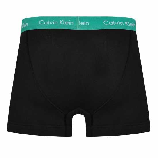 Calvin Klein Cotton Stretch Boxer Shorts Черно/Аква/ЗеленоGU4 Мъжко бельо