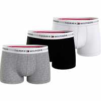 Tommy Hilfiger 3 Pack Signature Boxer Shorts3P Trunk Черно/Бяло/Сиво 0UC 