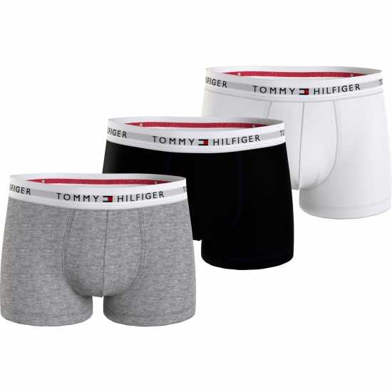 Tommy Hilfiger 3 Pack Signature Boxer Shorts Черно/Бяло/Сиво 0UC 