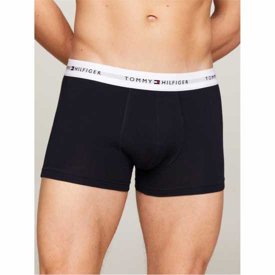 Tommy Hilfiger 3 Pack Signature Boxer Shorts3P Trunk Червен/Син/Син 0XR 