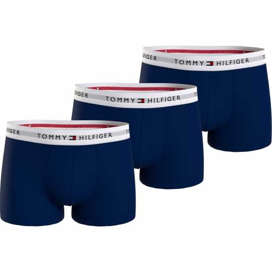 Tommy Hilfiger 3 Pack Signature Boxer Shorts3P Trunk Пустинно небе 0WT 