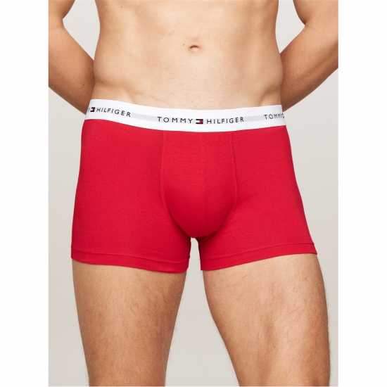 Tommy Hilfiger 3 Pack Signature Boxer Shorts3P Trunk AOP/Бял/Червен 0W6 