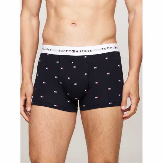 Tommy Hilfiger 3 Pack Signature Boxer Shorts3P Trunk AOP/Бял/Червен 0W6 