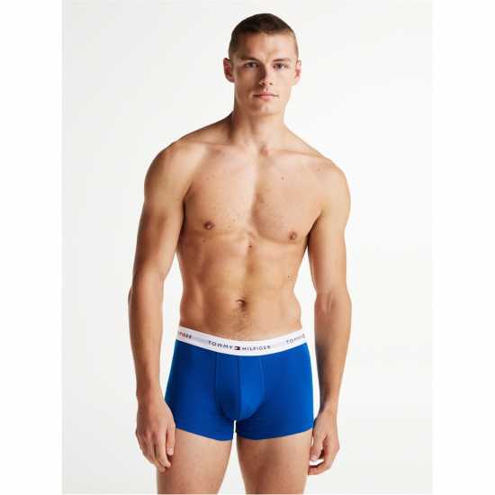 Tommy Hilfiger 3 Pack Signature Boxer Shorts3P Trunk Син/Син/Син 0UE 