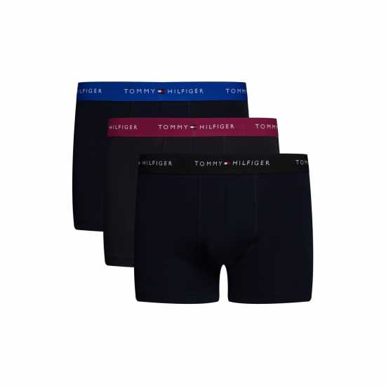 Tommy Hilfiger 3 Pack Signature Boxer Shorts Син/Зел/Чер 0Т7 