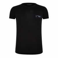 Emporio Armani Тениска Logo T Shirt Черно/Синьо Мъжки ризи