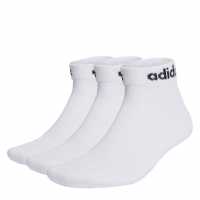 Adidas Linear Ankle Cushioned Socks 3 Pairs White/Black Детски чорапи