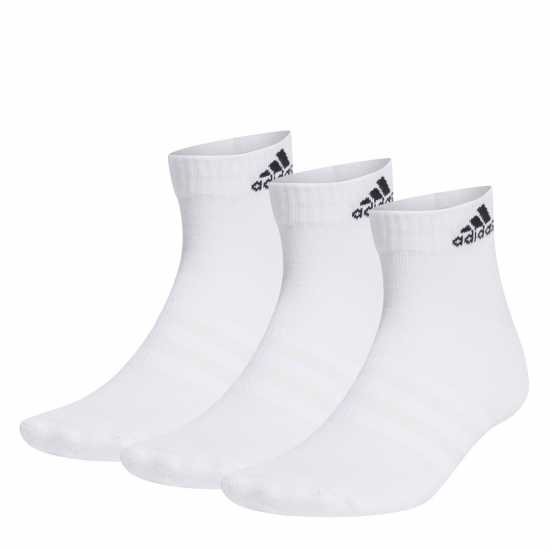 Adidas Cushioned Sportswear Ankle Socks 3 Pairs Бяло/Черно Детски чорапи