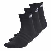 Adidas Cushioned Sportswear Ankle Socks 3 Pairs Черно/Бяло Детски чорапи