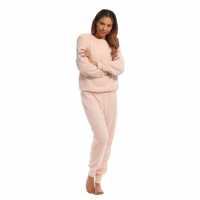 Light And Shade Wellsoft Two Piece Set Ladies Праскова Дамски пижами