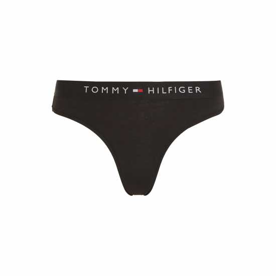 Tommy Hilfiger Logo Thong Черно 