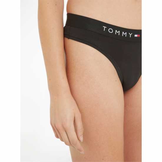 Tommy Hilfiger Logo Thong Черно 