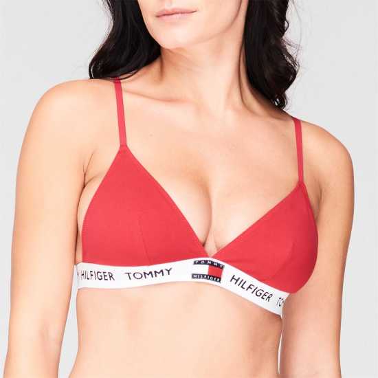 Tommy Hilfiger Organic Cotton Padded Triangle Bra Танго червен XCN 