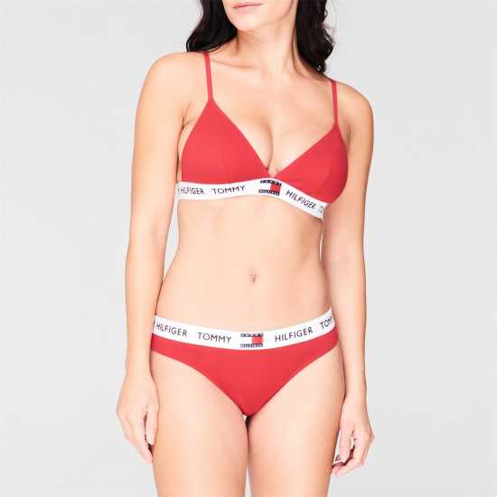 Tommy Hilfiger Organic Cotton Padded Triangle Bra Танго червен XCN 