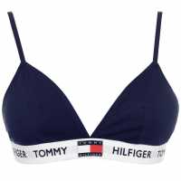 Tommy Hilfiger Organic Cotton Padded Triangle Bra Нави Блейзър CHS 