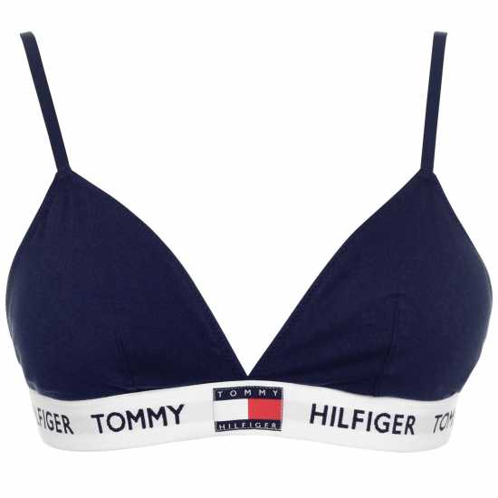 Tommy Hilfiger Organic Cotton Padded Triangle Bra Нави Блейзър CHS 