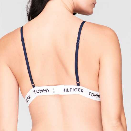 Tommy Hilfiger Organic Cotton Padded Triangle Bra Нави Блейзър CHS 