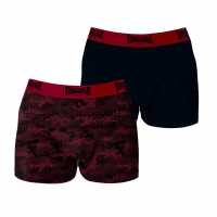 Lonsdale 2 Чифта Боксерки 2 Pack Trunk Mens Червено камуфлажно Мъжко бельо