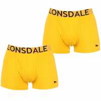 Lonsdale 2 Чифта Боксерки 2 Pack Trunks Mens Сив Каму Мъжко бельо