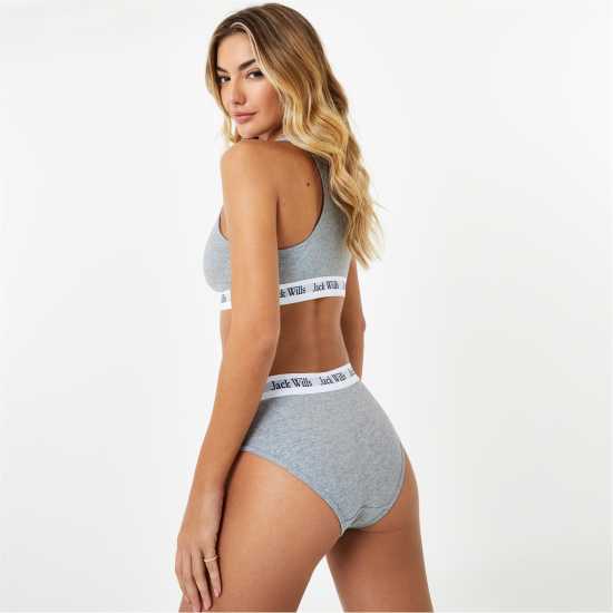 Jack Wills Dibsdall Multipack Bralette 2 Pack Сив марл Дамско бельо